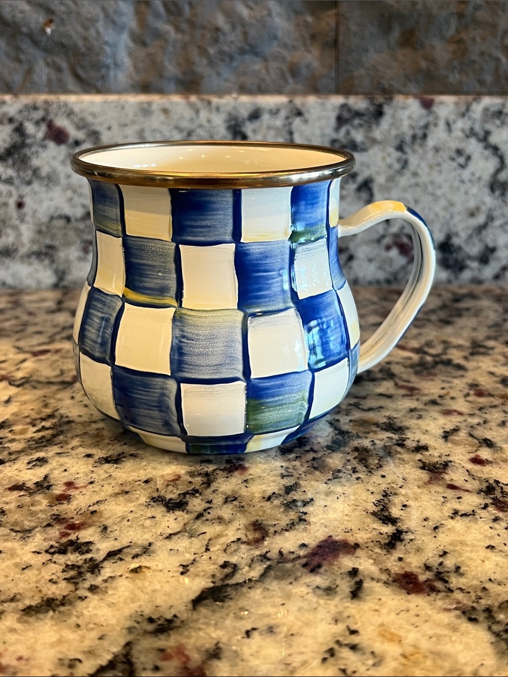 Mackenzie-Childs Royal Check Mug. Very good condition.